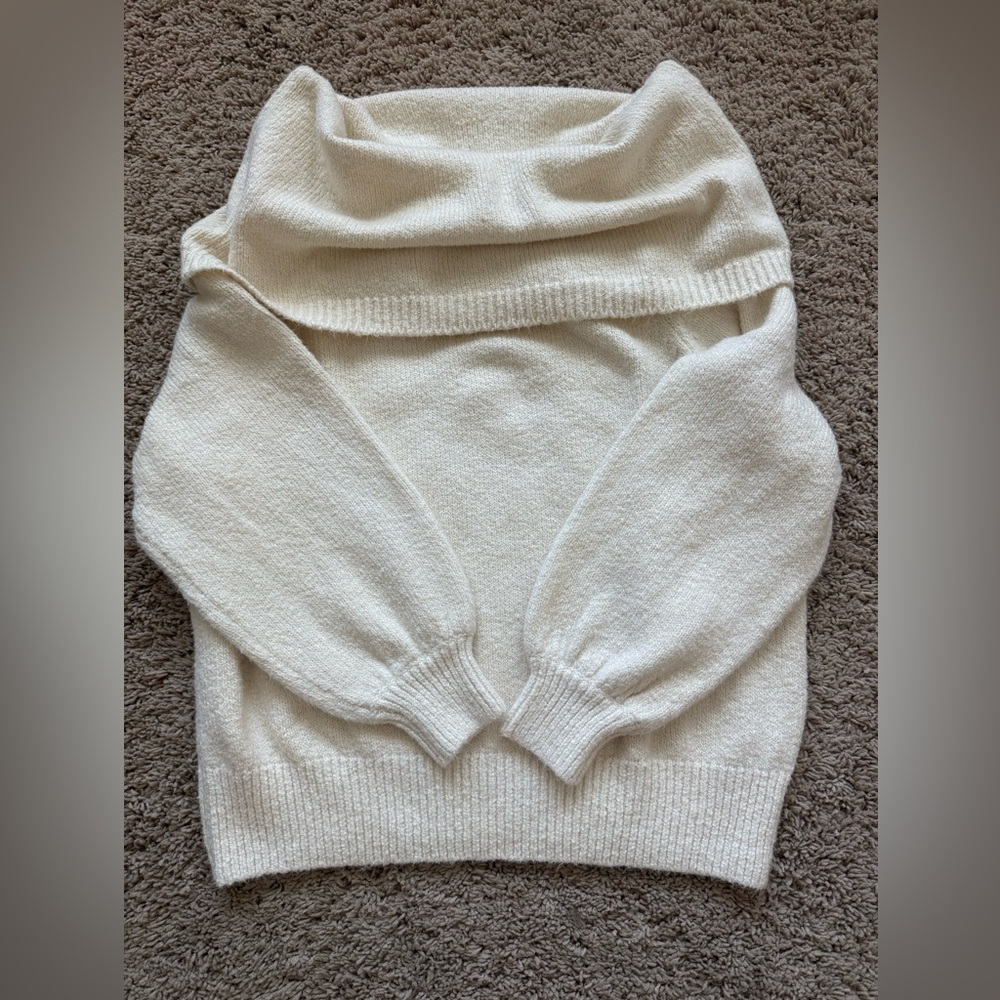 Anthropologie Women's Draped Cowl Neck Pull Over Long Sleeve Sweater